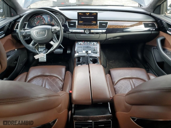 2014 Audi A8 L 4.0T with VIN WAUR2AFD5EN007518, listed as a Copart auction lot 44523935 with 108,277 mi miles and Salvage Title. Bid and sale history available at carsss.com. Image 8.