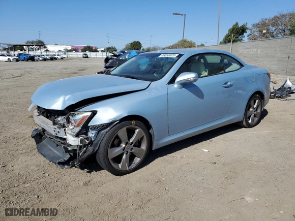 2010 Lexus IS 250C with VIN JTHFF2C29A2512703, listed as a Copart auction lot 46856025 with 0 miles and Salvage Title. Bid and sale history available at carsss.com. Image 1.