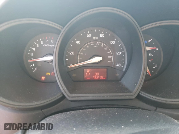 2014 Kia Rio LX with VIN KNADM4A35E6407058, listed as a Copart auction lot 72997044 with 76,215 mi miles and Salvage Title. Bid and sale history available at DreamBid. Image 9.
