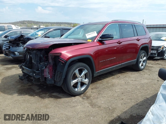 2022 Jeep Grand Cherokee Limited с VIN 1C4RJKBG4N8506269, выставлен на аукционе IAAI как лот 41892578 с пробегом 56 133 миль миль и . История ставок и продаж доступна на DreamBid. Изображение 2.