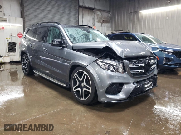 2018 Mercedes-Benz GLS 550 with VIN 4JGDF7DE0JB085552, listed as a Copart auction lot 78694124 with 89,974 mi miles and Salvage title. Bid and sale history available at DreamBid. Image 4.