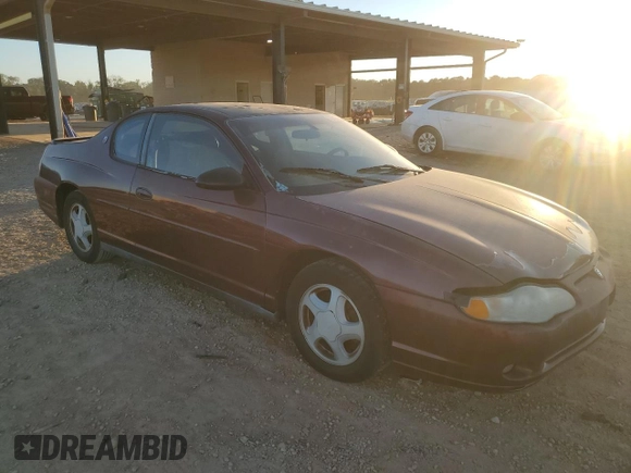 2002 Chevrolet Monte Carlo LS with VIN 2G1WW12E729210295, listed as a Copart auction lot 75434804 with 243,604 mi miles and Clean Title. Bid and sale history available at carsss.com. Image 4.