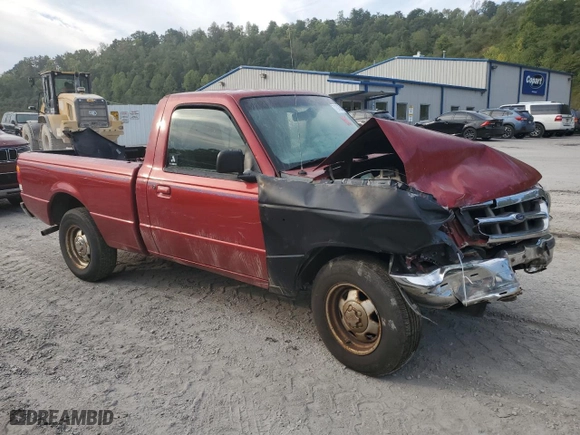 1998 Ford Ranger XL with VIN 1FTYR10C9WUC43557, listed as a Copart auction lot 71393634 with 0 mi miles and Salvage Title. Bid and sale history available at carsss.com. Image 4.