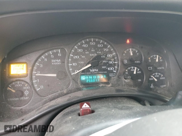 2001 Chevrolet Silverado 1500HD LS with VIN 1GCGK13U01F199076, listed as a Copart auction lot 50653645 with 256,011 mi miles and Clean Title. Bid and sale history available at DreamBid. Image 9.