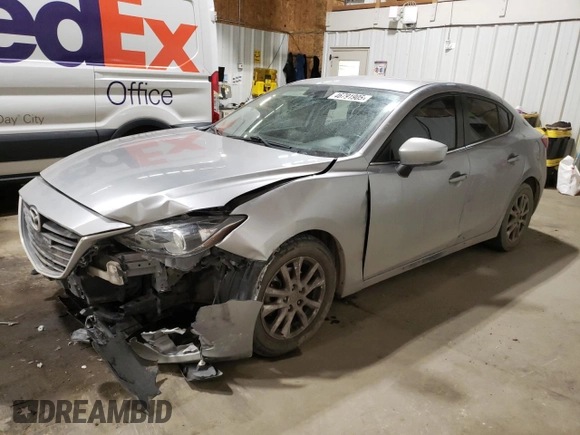 2016 Mazda 3 i Sport with VIN JM1BM1U7XG1304032, listed as a Copart auction lot 46791905 with 122,775 mi miles and Salvage Title. Bid and sale history available at carsss.com. Image 1.