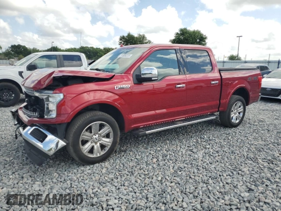 2018 Ford F-150 XL with VIN 1FTEW1EP5JFD21465, listed as a Copart auction lot 51639225 with 157,083 mi miles and Salvage title. Bid and sale history available at DreamBid. Image 1.