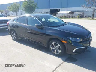 2019 Honda Civic Sedan LX with VIN 2HGFC2F61KH561199, listed as a IAAI auction lot 41754093 with 43,779 mi miles. Bid and sale history available at carsss.com. Image 1.
