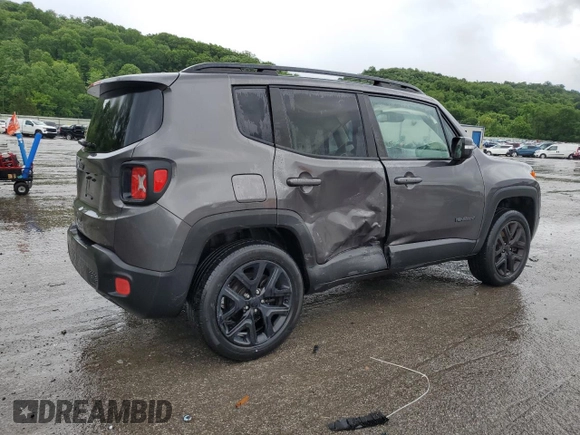 2018 Jeep Renegade Altitude with VIN ZACCJBBB6JPH79033, listed as a Copart auction lot 61898995 with 111,500 mi miles and Salvage title. Bid and sale history available at DreamBid. Image 3.