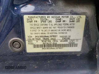 2006 Nissan Sentra S with VIN 3N1CB51D66L559007, listed as a Copart auction lot 49656525 with 125,013 mi miles and Salvage Title. Bid and sale history available at DreamBid. Image 12.