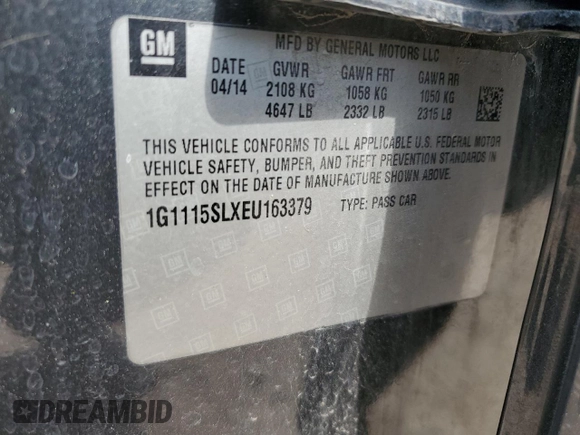 2014 Chevrolet Impala LT with VIN 1G1115SLXEU163379, listed as a Copart auction lot 46427624 with 137,400 mi miles and Clean title. Bid and sale history available at DreamBid. Image 13.