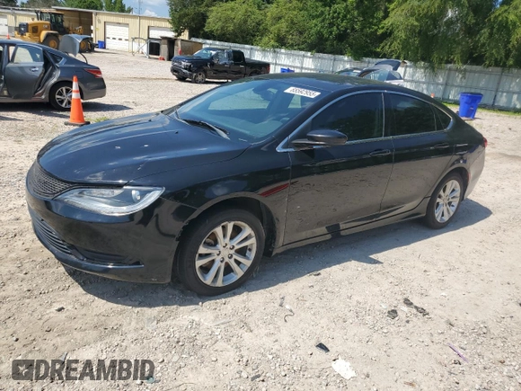 2015 Chrysler 200 Limited with VIN 1C3CCCAB2FN652883, listed as a Copart auction lot 65592955 with 165,709 mi miles and Salvage title. Bid and sale history available at DreamBid. Image 1.