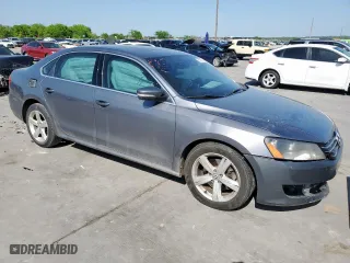 2013 Volkswagen Passat TDI SE w/Sunroof with VIN 1VWBN7A39DC101809, listed as a Copart auction lot 52762275 with 0 mi miles and Salvage Title. Bid and sale history available at carsss.com. Image 4.