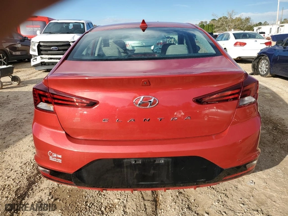2019 Hyundai Elantra SEL with VIN 5NPD84LF1KH495042, listed as a Copart auction lot 84731834 with 114,536 mi miles and Salvage Title. Bid and sale history available at carsss.com. Image 6.