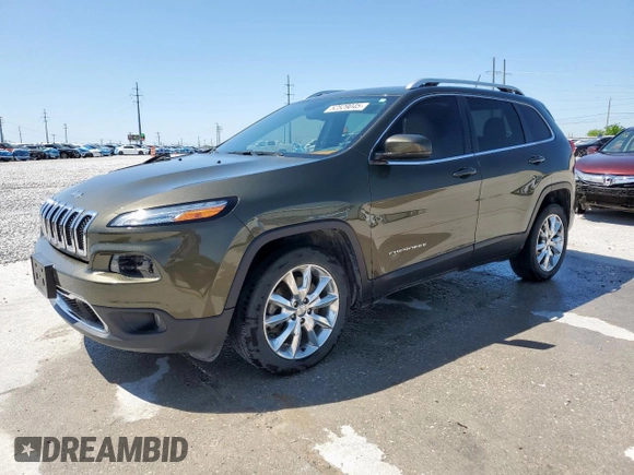 2015 Jeep Cherokee Limited with VIN 1C4PJLDB3FW572761, listed as a Copart auction lot 52529045 with 101,302 mi miles and Salvage Title. Bid and sale history available at DreamBid. Image 1.
