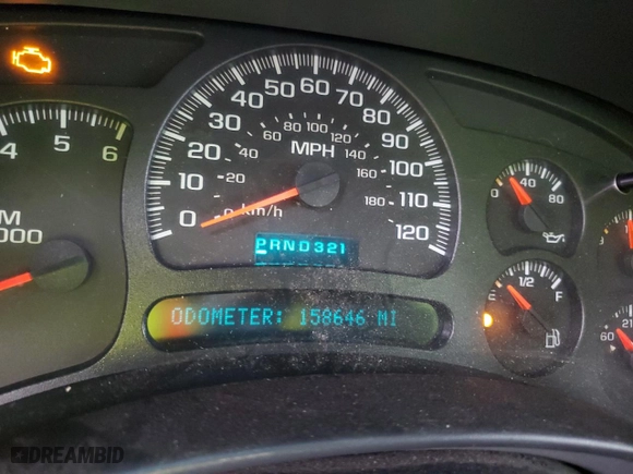 2003 Chevrolet Silverado 1500 Work Truck with VIN 2GCEC19X531171533, listed as a Copart auction lot 43610735 with 158,646 mi miles and Salvage Title. Bid and sale history available at carsss.com. Image 9.