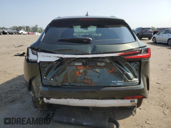 2025 Lexus NX 350 with VIN 2T2AGCEZ3SC066555, listed as a Copart auction lot 59521925 with 11,955 mi miles and Salvage title. Bid and sale history available at DreamBid. Image 6.