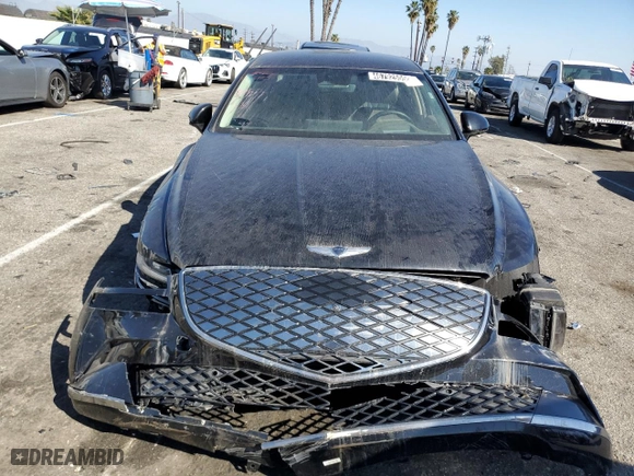 2023 Genesis Electrified G80 with VIN KMTGE4S12PU004715, listed as a Copart auction lot 46792555 with 0 mi miles and Salvage Title. Bid and sale history available at carsss.com. Image 5.