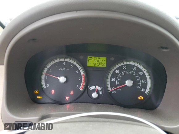 2009 Kia Rio LX with VIN KNADE223096485561, listed as a Copart auction lot 73412874 with 137,858 mi miles and Salvage Title. Bid and sale history available at DreamBid. Image 9.