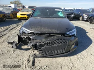 2023 Audi A3 Premium Plus with VIN WAUHUDGY9PA022476, listed as a Copart auction lot 85171164 with 23,630 mi miles and Salvage Title. Bid and sale history available at carsss.com. Image 5.