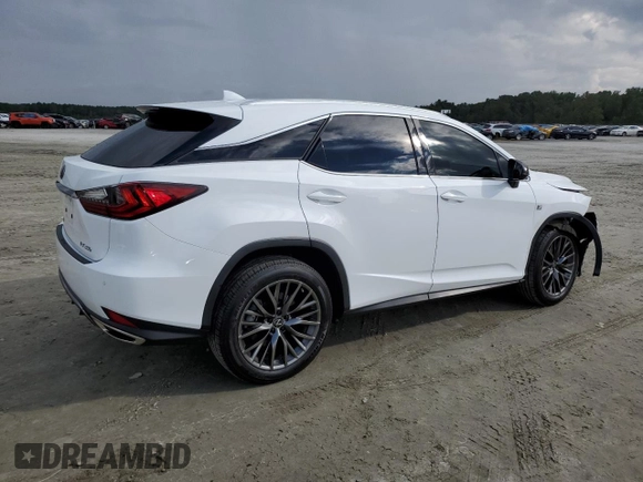 2021 Lexus RX 350 F Sport with VIN 2T2SZMDA3MC261607, listed as a Copart auction lot 72253074 with 24,934 mi miles and Salvage title. Bid and sale history available at DreamBid. Image 3.