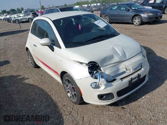 2012 FIAT 500 Sport z VIN 3C3CFFBR1CT186721, wystawiony jako IAAI lot #42268574 z przebiegiem 106 208 mil mil oraz . Historia ofert i sprzedaży dostępna na DreamBid. Obrazek 1.