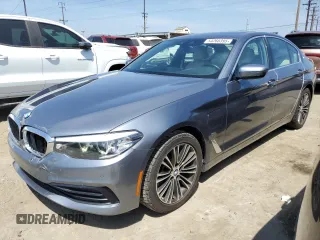 2019 BMW 5 Series 530e iPerformance with VIN WBAJA9C50KB399218, listed as a Copart auction lot 54268395 with 76,187 mi miles and Salvage Title. Bid and sale history available at carsss.com. Image 1.