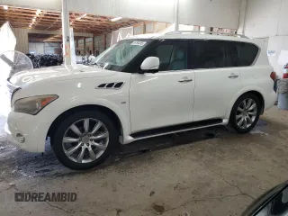 2014 Infiniti QX80 z VIN JN8AZ2NF7E9551603, wystawiony jako Copart lot #65194285 z przebiegiem 199 924 mil mil oraz Szkoda całkowita • Salvage title. Historia ofert i sprzedaży dostępna na DreamBid. Obrazek 1.