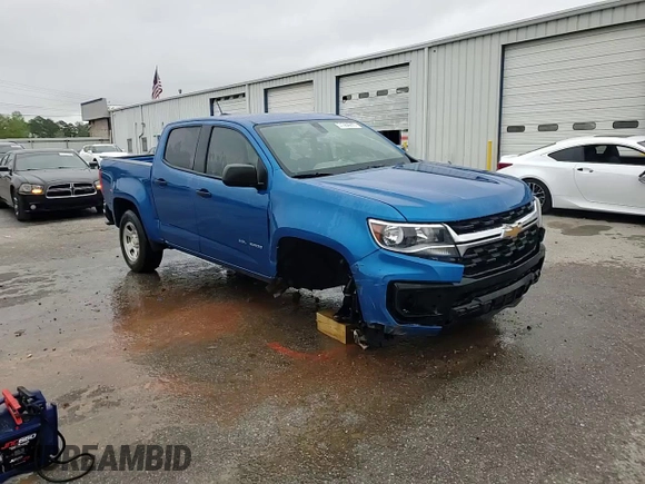 2021 Chevrolet Colorado 2WD Work Truck with VIN 1GCGSBEA8M1142022, listed as a Copart auction lot 51664265 with 56,130 mi miles and Salvage title. Bid and sale history available at DreamBid. Image 14.