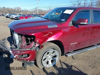 2019 Ram 1500 Big Horn/Lone Star with VIN 1C6SRFFT2KN647936, listed as a IAAI auction lot 41294403 with 123,834 mi miles. Bid and sale history available at carsss.com. Image 17.