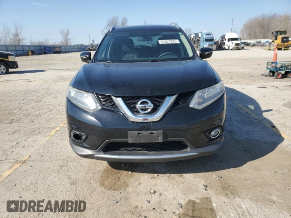 2015 Nissan Rogue SV with VIN KNMAT2MV2FP505065, listed as a Copart auction lot 51227225 with 155,998 mi miles and Salvage Title. Bid and sale history available at carsss.com. Image 5.