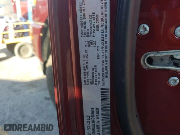 2021 Ram 2500 Big Horn with VIN 3C6UR5DL1MG581624, listed as a Copart auction lot 79247974 with 50,828 mi miles and Salvage title. Bid and sale history available at DreamBid. Image 13.