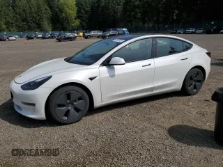 2021 Tesla Model 3 Standard Range Plus z VIN 5YJ3E1EAXMF091713, wystawiony jako Copart lot #53903925 z przebiegiem 50 102 mil mil oraz Szkoda całkowita • Salvage title. Historia ofert i sprzedaży dostępna na DreamBid. Obrazek 1.