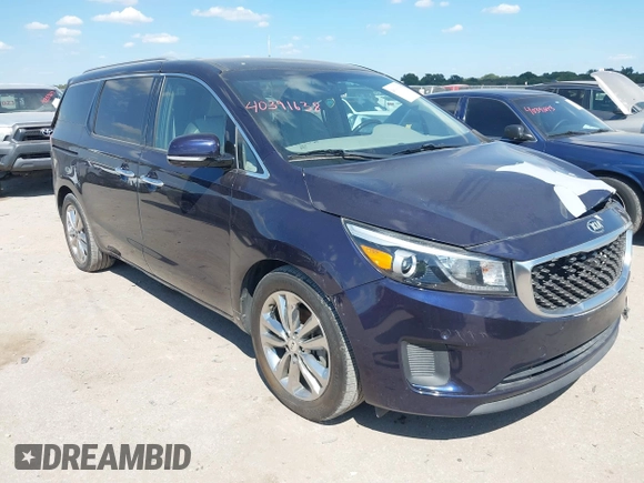 2018 Kia Sedona SX-L with VIN KNDME5C13J6376291, listed as a IAAI auction lot 40391638 with 109,077 mi miles and . Bid and sale history available at carsss.com. Image 1.