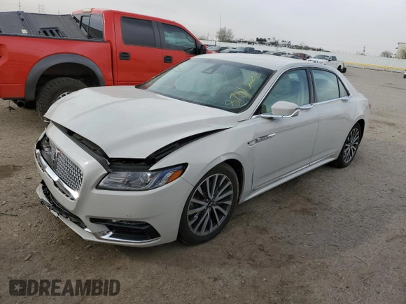 2020 Lincoln Continental Standard with VIN 1LN6L9VK5L5601259, listed as a Copart auction lot 87613025 with 50,186 mi miles and Salvage Title. Bid and sale history available at carsss.com. Image 1.