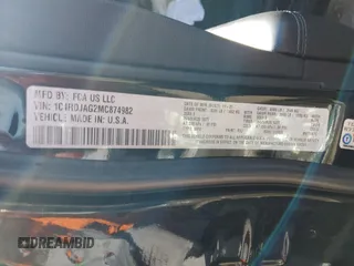 2021 Dodge Durango SXT Plus с VIN 1C4RDJAG2MC874982, выставлен на аукционе Copart как лот 58771025 с пробегом Не указан миль и Списание • Salvage title. История ставок и продаж доступна на DreamBid. Изображение 13.