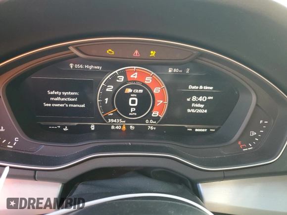 2018 Audi SQ5 Prestige with VIN WA1C4AFY8J2223987, listed as a Copart auction lot 70592134 with 39,435 mi miles and Salvage Title. Bid and sale history available at DreamBid. Image 9.