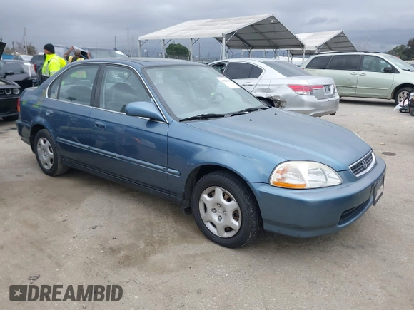 1998 Honda Civic EX with VIN JHMEJ8644WS002096, listed as a IAAI auction lot 41828342 with 184,283 mi miles. Bid and sale history available at carsss.com. Image 1.