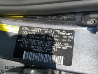2012 Hyundai Accent GS with VIN KMHCT5AE8CU028794, listed as a Copart auction lot 59426662 with 81,276 mi miles and Salvage Title. Bid and sale history available at carsss.com. Image 10.