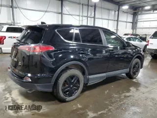 2018 Toyota RAV4 LE with VIN 2T3BFREV6JW763007, listed as a Copart auction lot 58604545 with 107,683 mi miles and Salvage title. Bid and sale history available at DreamBid. Image 3.