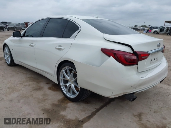 2020 Infiniti Q50 Luxe with VIN JN1EV7AP4LM200455, listed as a IAAI auction lot 41514036 with 76,441 mi miles and . Bid and sale history available at DreamBid. Image 3.