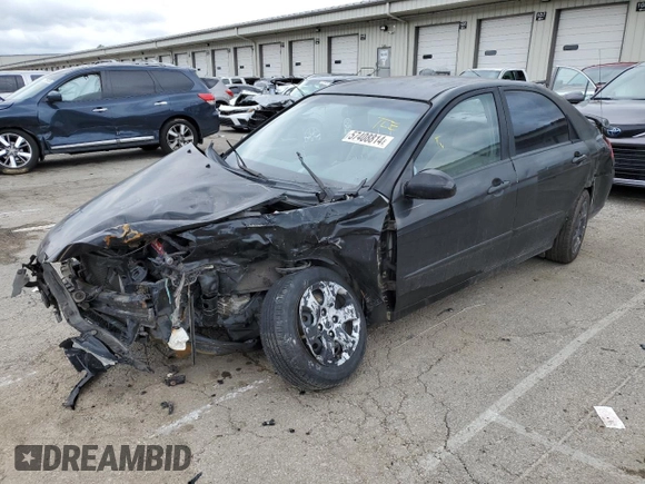 2007 Kia Spectra EX with VIN KNAFE121875480760, listed as a Copart auction lot 57408814 with 0 mi miles and Salvage Title. Bid and sale history available at carsss.com. Image 1.