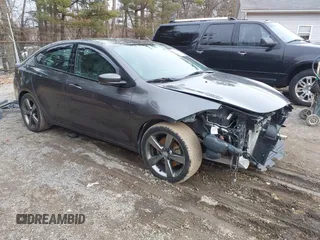2015 Dodge Dart GT with VIN 1C3CDFEB3FD278086, listed as a IAAI auction lot 41717408 with 99,761 mi miles. Bid and sale history available at carsss.com. Image 1.