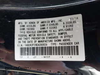 2014 Honda Accord LX z VIN 1HGCR2F39EA285638, wystawiony jako IAAI lot #41743082 z przebiegiem 140 773 mil mil oraz . Historia ofert i sprzedaży dostępna na DreamBid. Obrazek 9.