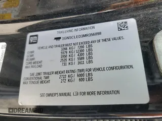 2021 Chevrolet Tahoe Commercial z VIN 1GNSCLED3MR356898, wystawiony jako Copart lot #43929865 z przebiegiem 69 650 mil mil oraz Szkoda całkowita • Salvage title. Historia ofert i sprzedaży dostępna na DreamBid. Obrazek 13.