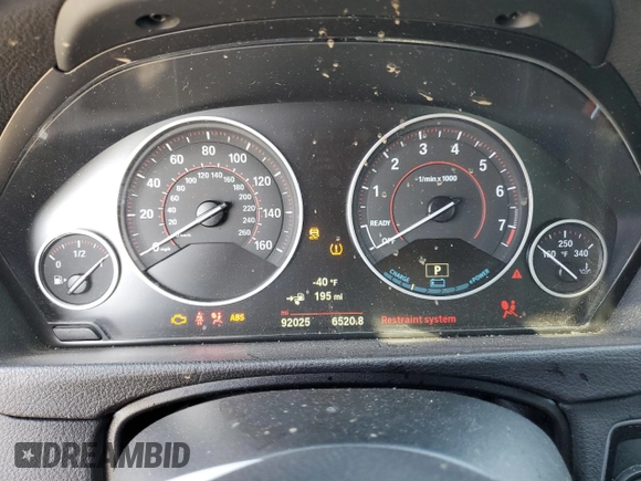 2016 BMW 3 Series 330e iPerformance with VIN WBA8E1C54GK479682, listed as a Copart auction lot 45967824 with 92,025 mi miles. Bid and sale history available at carsss.com. Image 9.