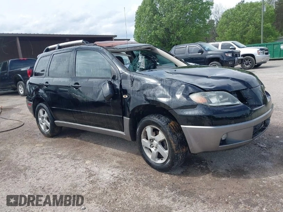2004 Mitsubishi Outlander SE with VIN JA4LX41F84U042573, listed as a IAAI auction lot 41948529 with 177,738 mi miles. Bid and sale history available at carsss.com. Image 1.