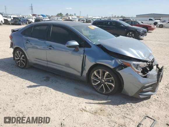 2020 Toyota Corolla SE with VIN 5YFP4RCEXLP010432, listed as a Copart auction lot 50267175 with 54,740 mi miles and Salvage Title. Bid and sale history available at carsss.com. Image 4.