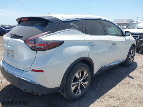2020 Nissan Murano S with VIN 5N1AZ2AJ7LN140921, listed as a IAAI auction lot 41842483 with 51,457 mi miles. Bid and sale history available at carsss.com. Image 4.