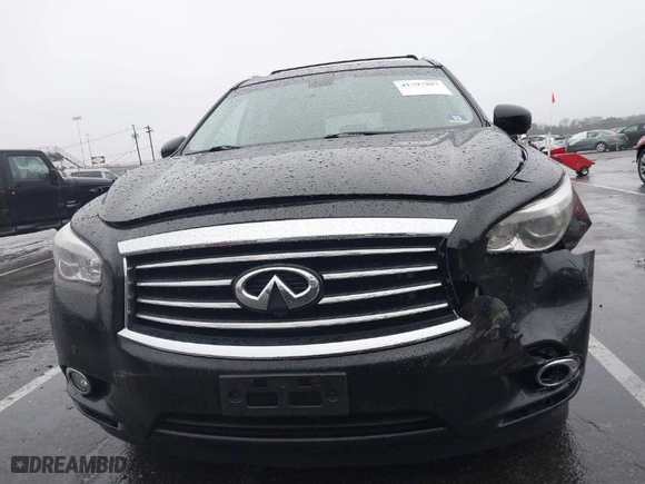 2013 Infiniti JX35 with VIN 5N1AL0MMXDC334321, listed as a IAAI auction lot 41797907 with NaN miles. Bid and sale history available at carsss.com. Image 12.