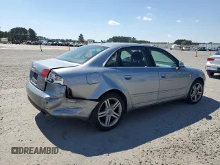 2007 Audi A4 2.0T with VIN WAUDF78E07A077400, listed as a Copart auction lot 50206845 with 99,157 mi miles and Salvage Title. Bid and sale history available at carsss.com. Image 3.